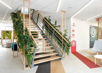 escalier végétalisé à siège primagaz végétalisé