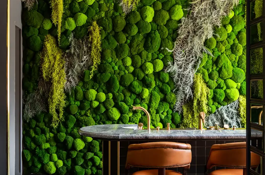 Mur végétal d’intérieur stabilisé dans les hôtels et restaurants : la touche green incontournable